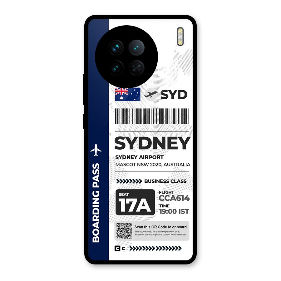International Boarding Pass Sydney Back Case for Vivo X90