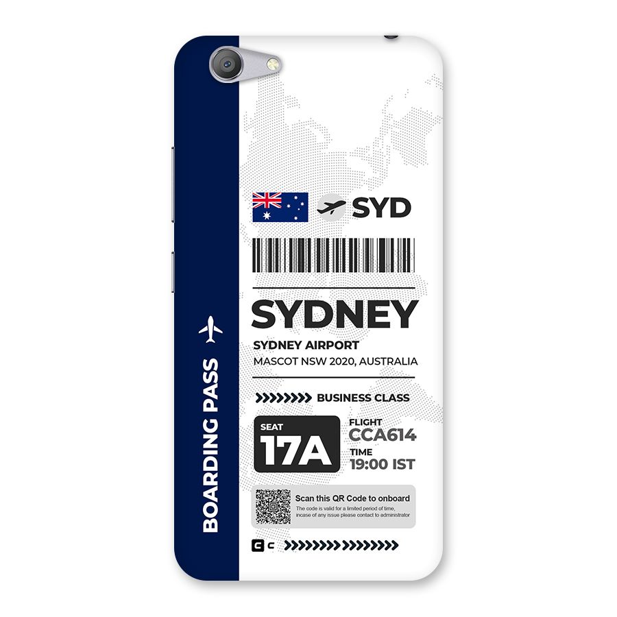 International Boarding Pass Sydney Back Case for Vivo Y53