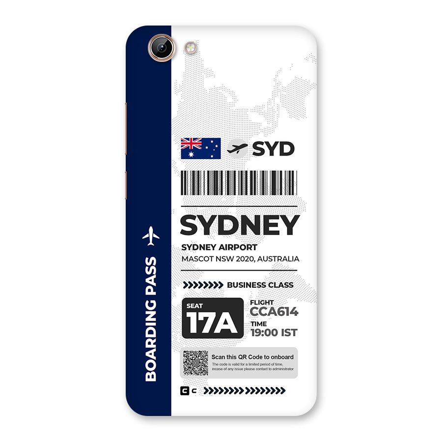 International Boarding Pass Sydney Back Case for Vivo Y71