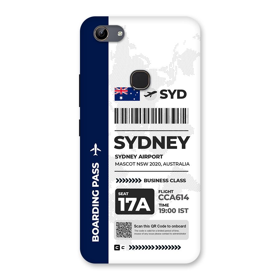 International Boarding Pass Sydney Back Case for Vivo Y81