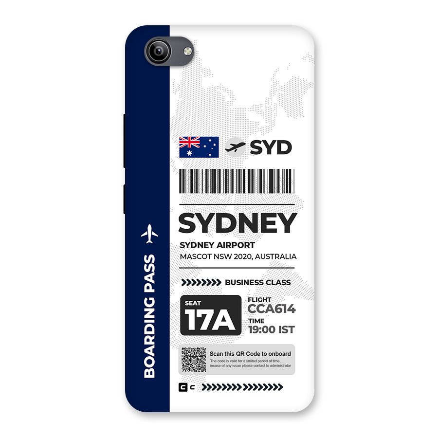 International Boarding Pass Sydney Back Case for Vivo Y81i