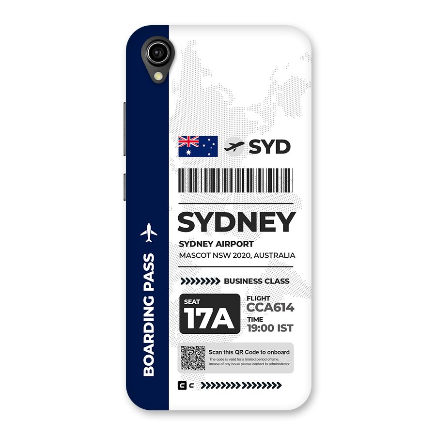 International Boarding Pass Sydney Back Case for Vivo Y90