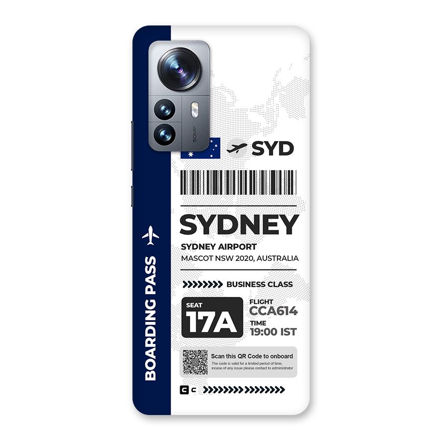 International Boarding Pass Sydney Back Case for Xiaomi 12 Pro