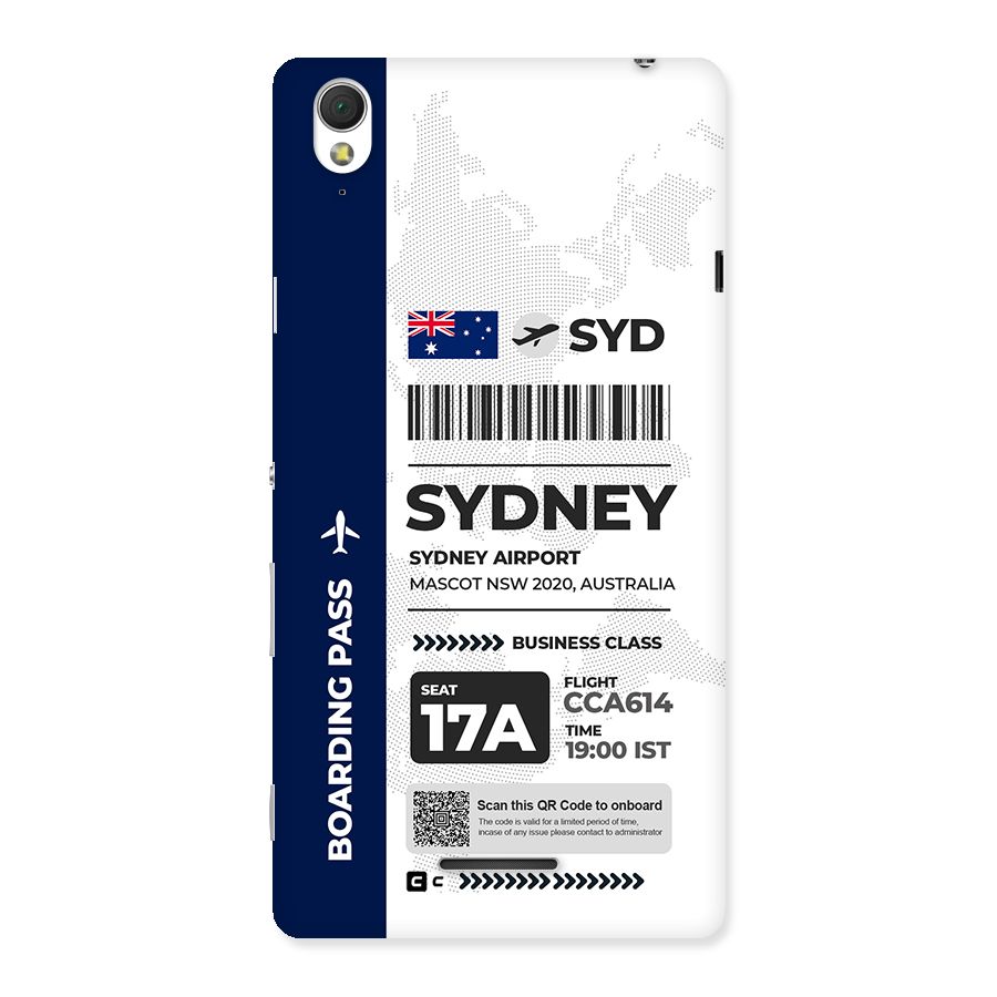 International Boarding Pass Sydney Back Case for Xperia T3