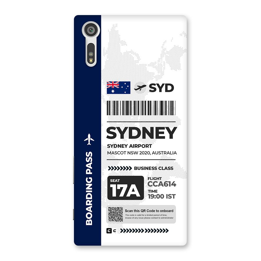International Boarding Pass Sydney Back Case for Xperia XZ