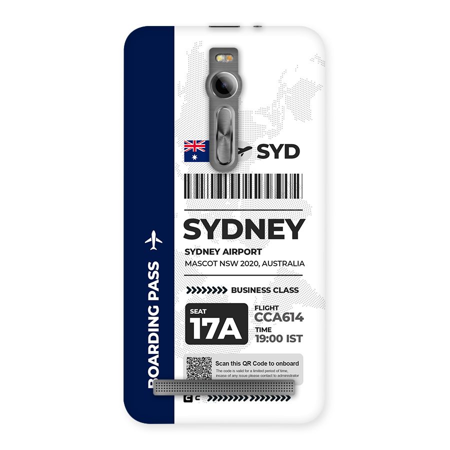 International Boarding Pass Sydney Back Case for Zenfone 2