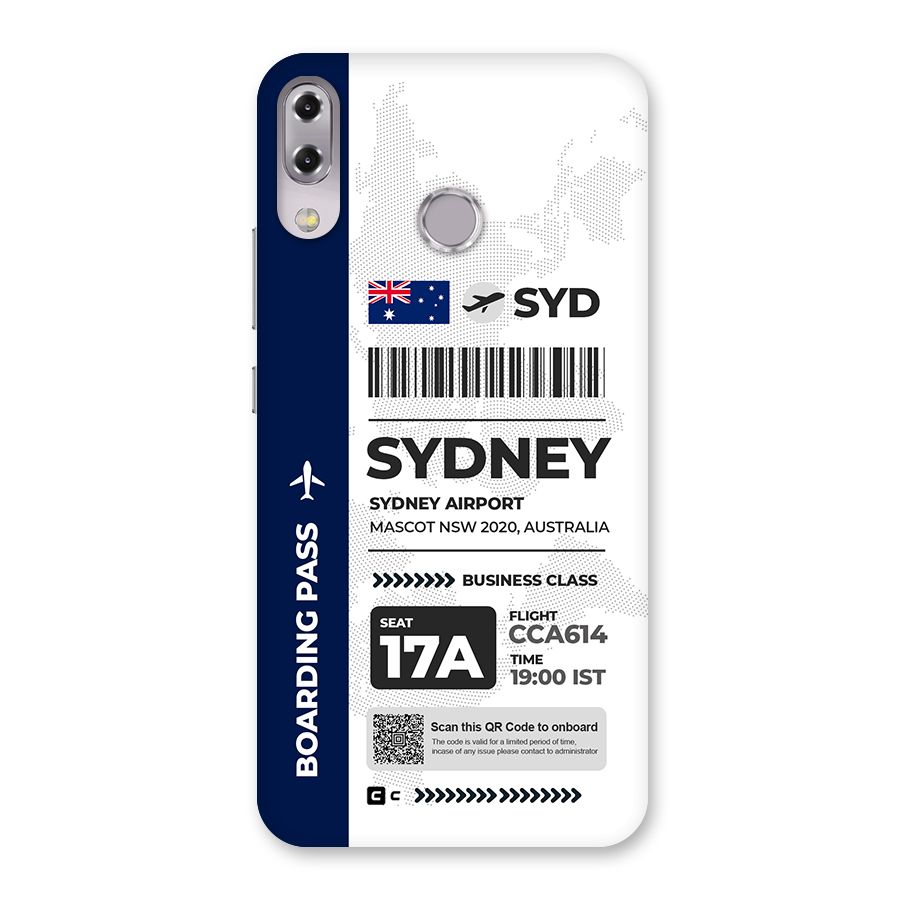 International Boarding Pass Sydney Back Case for Zenfone 5Z