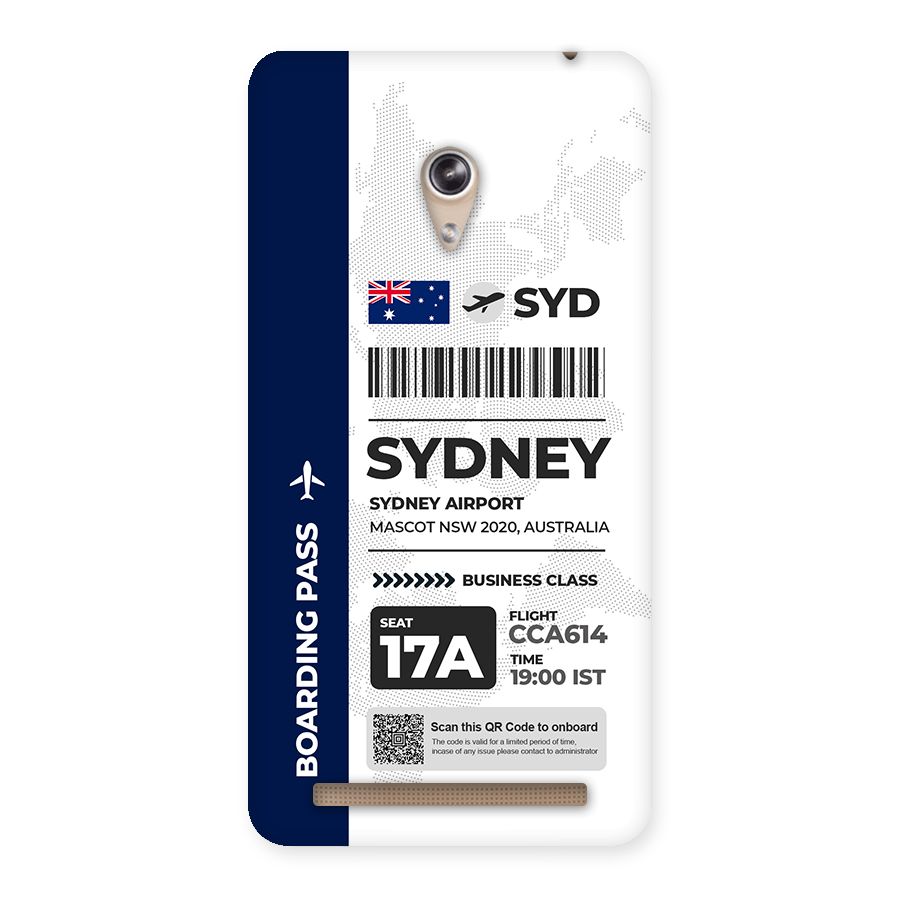 International Boarding Pass Sydney Back Case for Zenfone 6