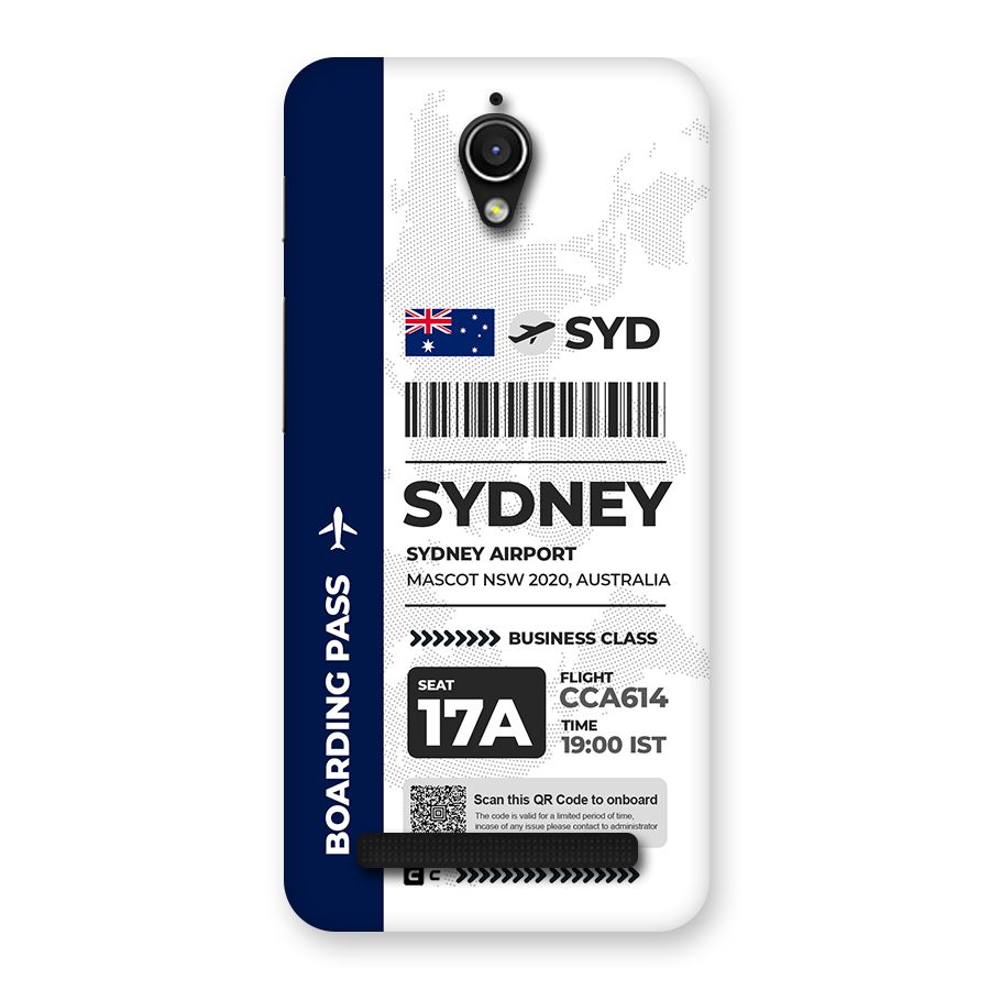 International Boarding Pass Sydney Back Case for Zenfone Go
