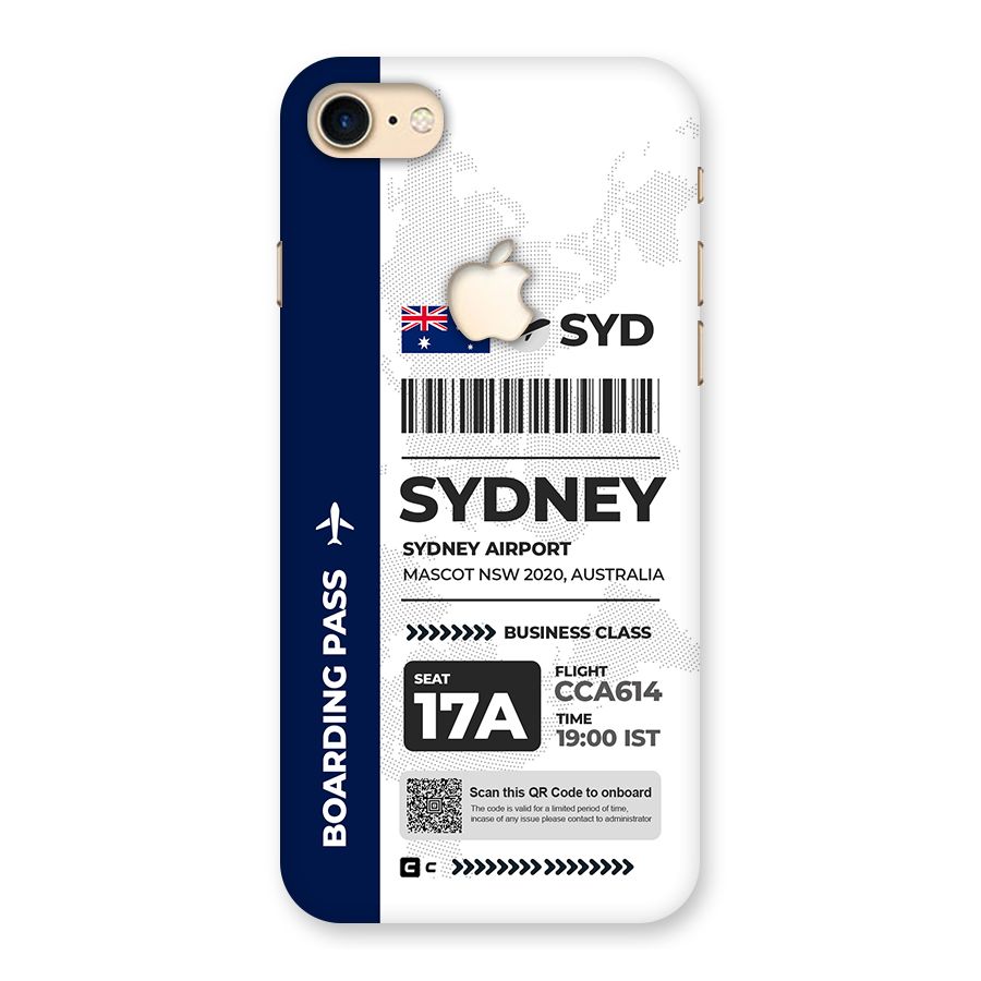 International Boarding Pass Sydney Back Case for iPhone 7 Apple Cut