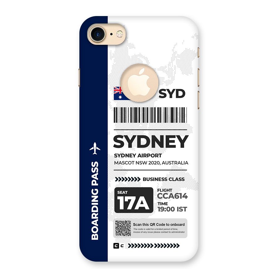 International Boarding Pass Sydney Back Case for iPhone 7 Logo Cut