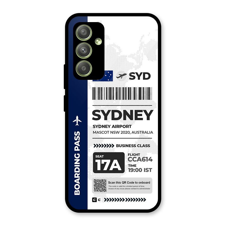 International Boarding Pass Sydney Glass Back Case for Galaxy A54