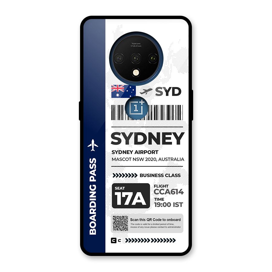 International Boarding Pass Sydney Glass Back Case for OnePlus 7T