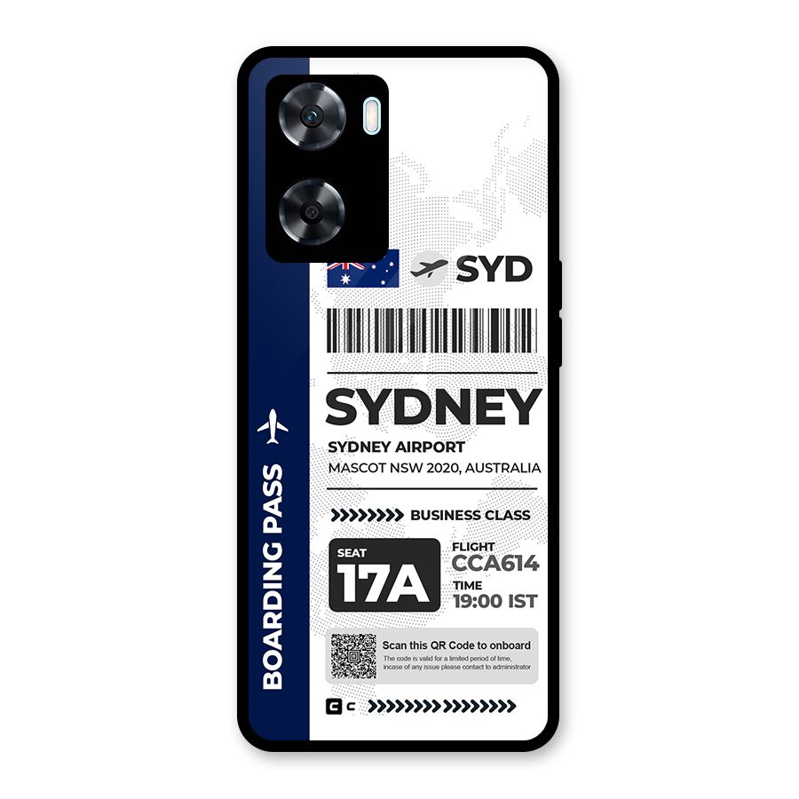 International Boarding Pass Sydney Glass Back Case for Oppo A77