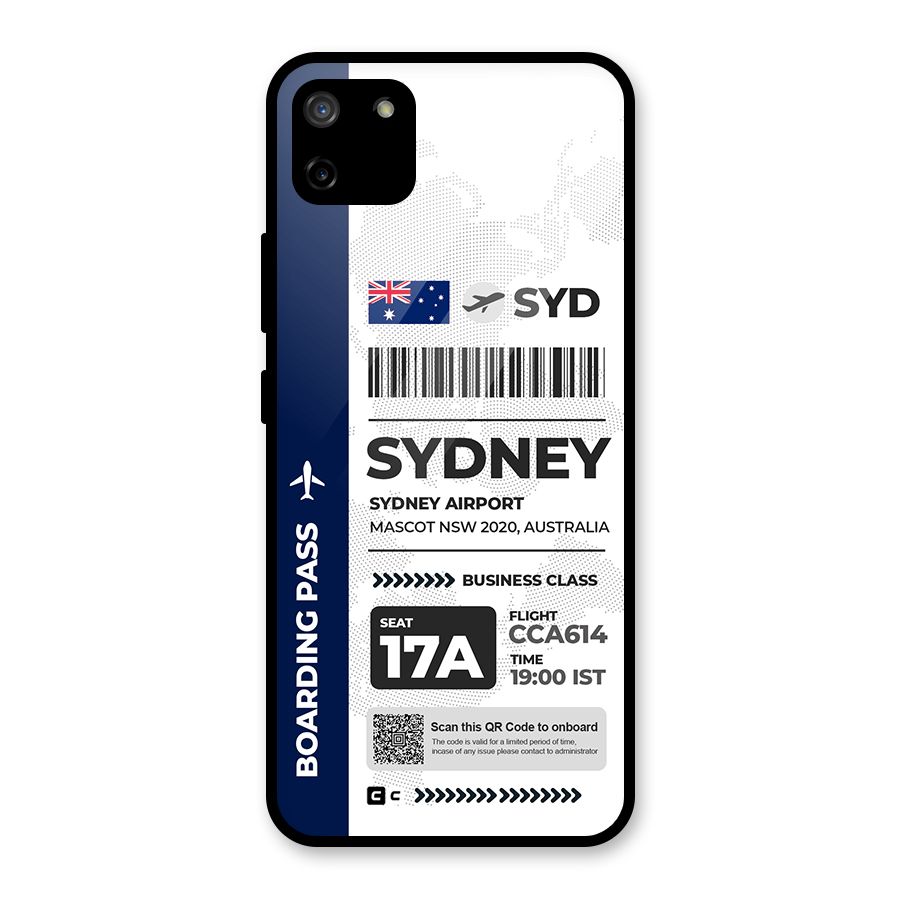 International Boarding Pass Sydney Glass Back Case for Realme C11