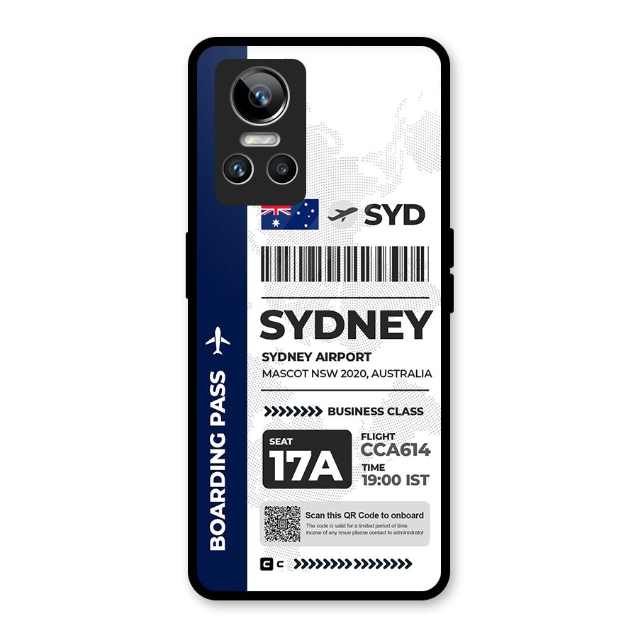 International Boarding Pass Sydney Glass Back Case for Realme GT Neo 3