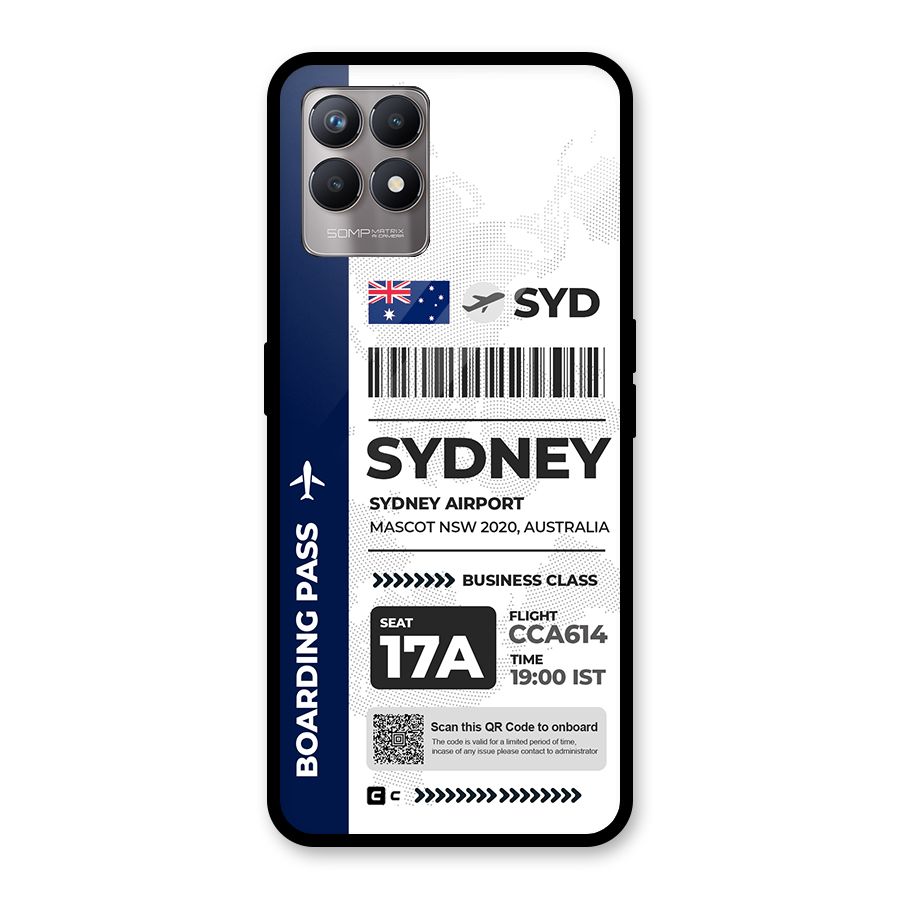 International Boarding Pass Sydney Glass Back Case for Realme Narzo 50