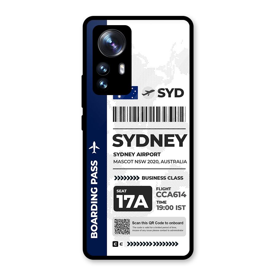 International Boarding Pass Sydney Glass Back Case for Xiaomi 12 Pro
