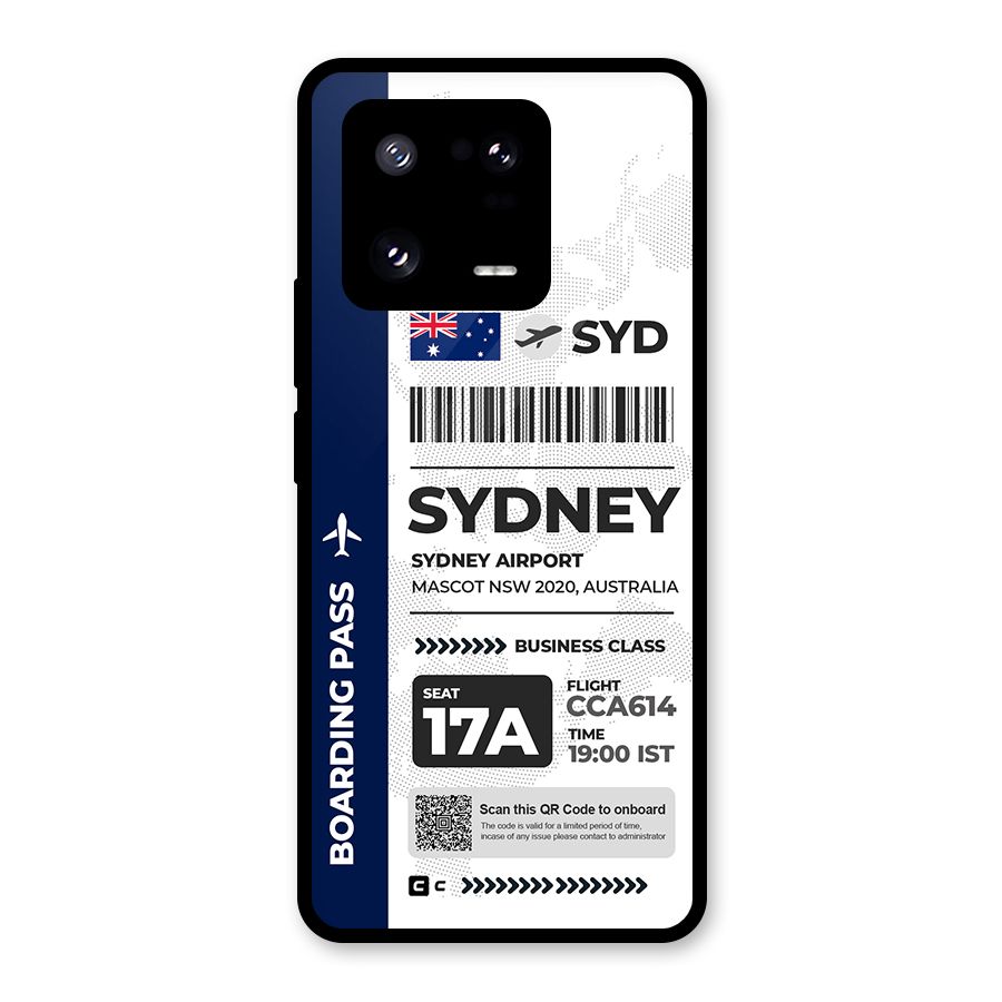 International Boarding Pass Sydney Glass Back Case for Xiaomi 13 Pro