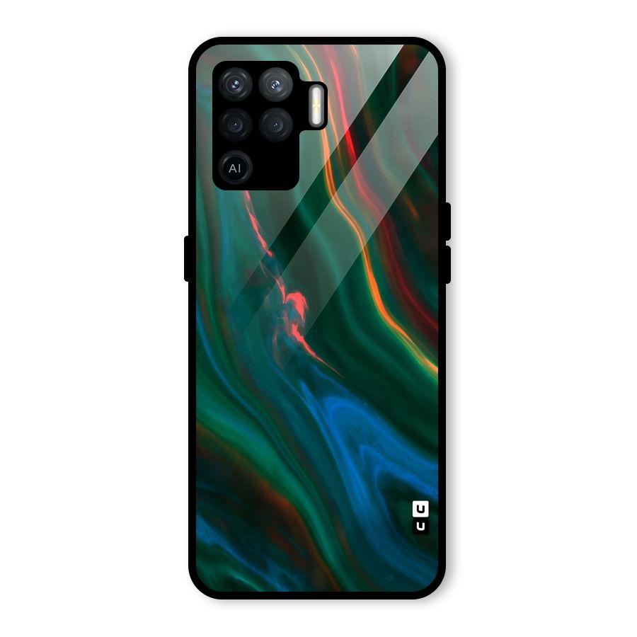 Inverse Marble Glass Back Case for Oppo F19 Pro