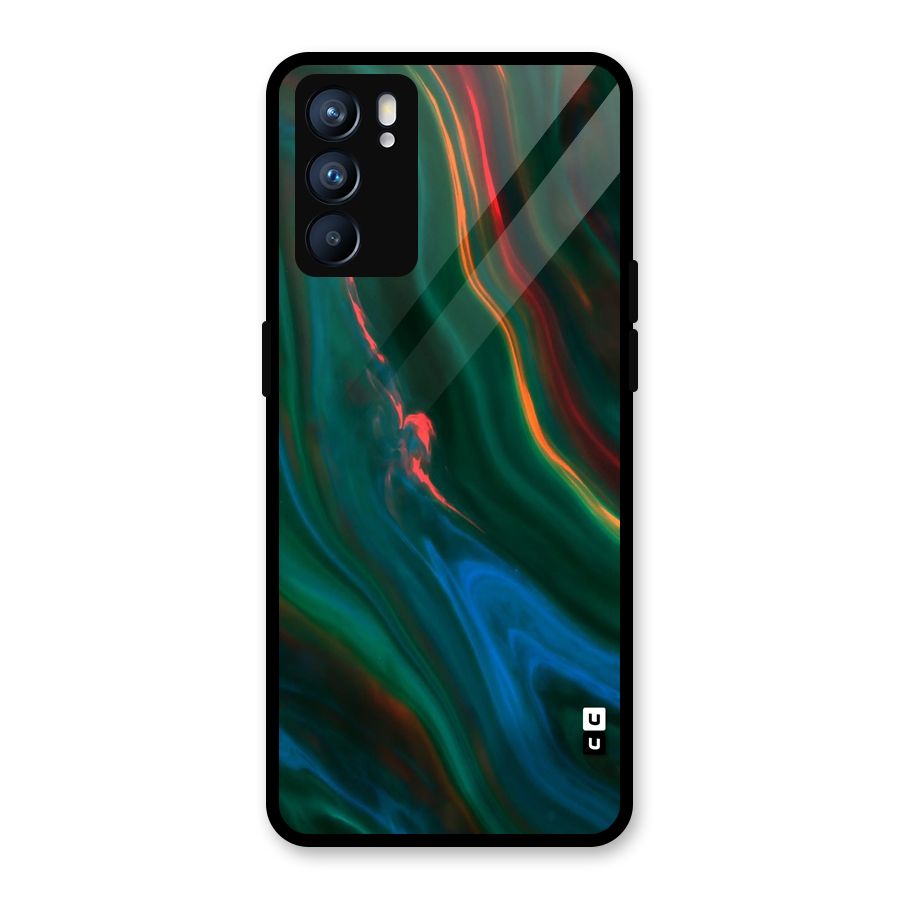 Inverse Marble Glass Back Case for Oppo Reno6 5G