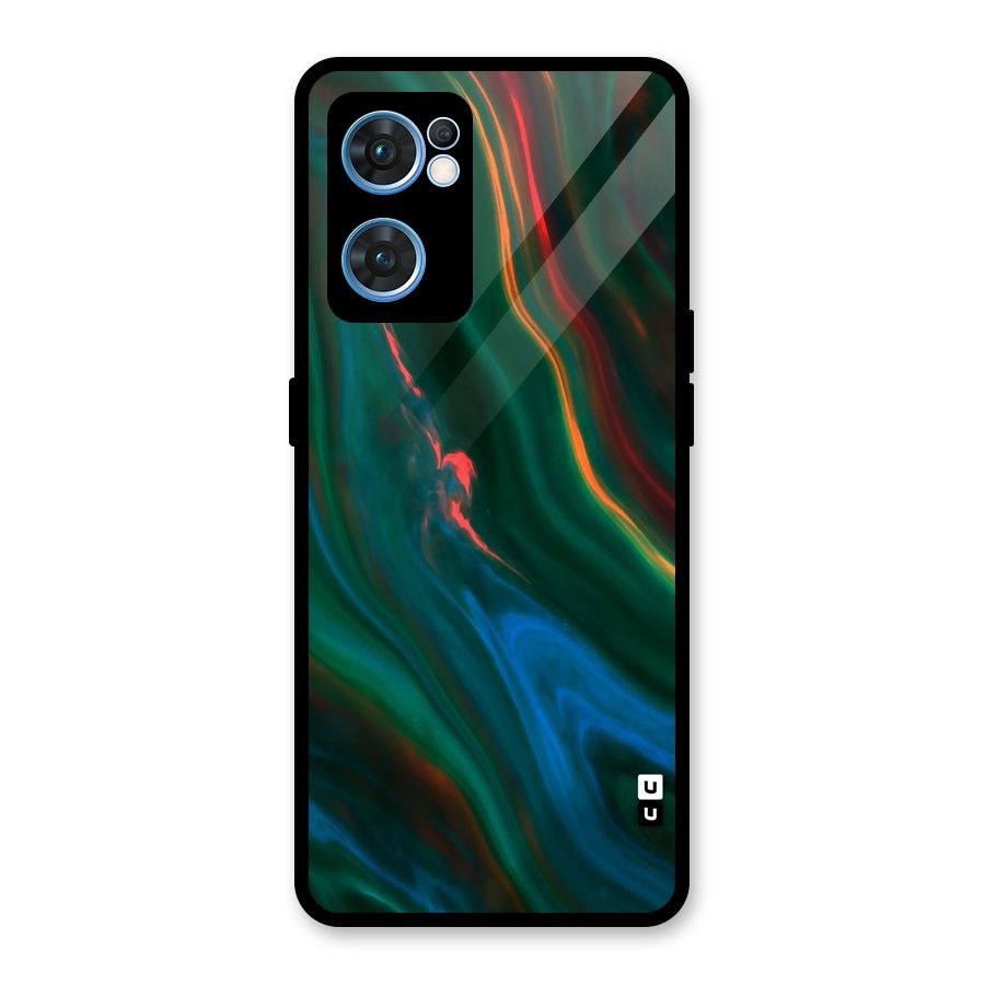 Inverse Marble Glass Back Case for Oppo Reno7 5G
