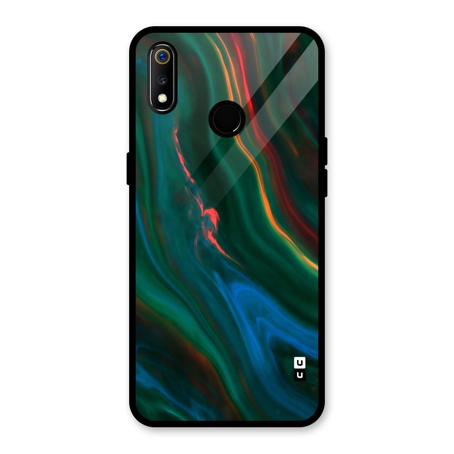 Inverse Marble Glass Back Case for Realme 3i