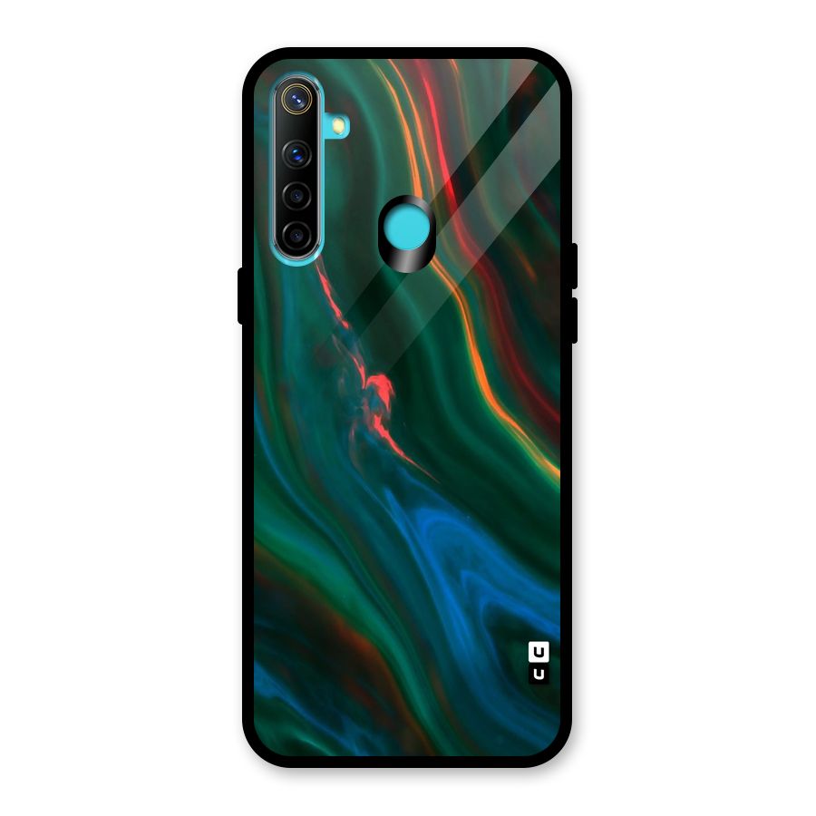 Inverse Marble Glass Back Case for Realme 5s