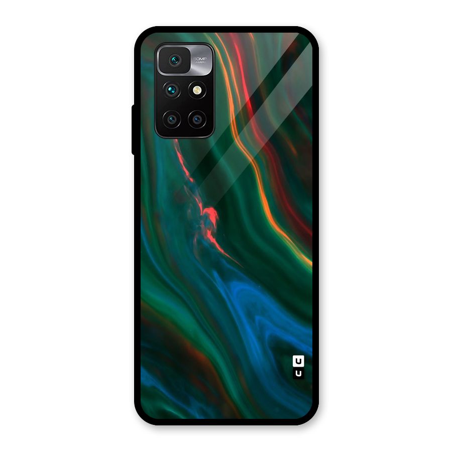 Inverse Marble Glass Back Case for Redmi 10 Prime