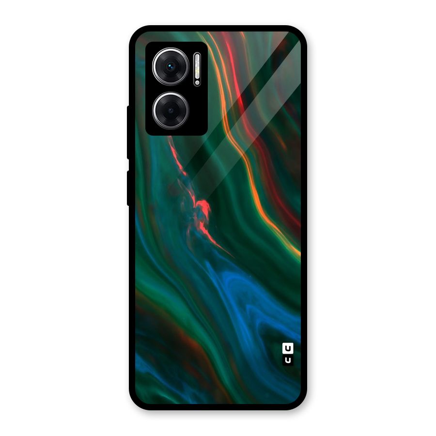Inverse Marble Glass Back Case for Redmi 11 Prime 5G