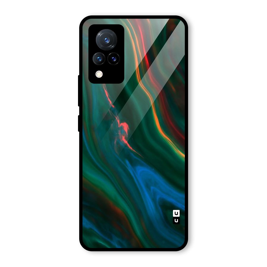 Inverse Marble Glass Back Case for Vivo V21 5G