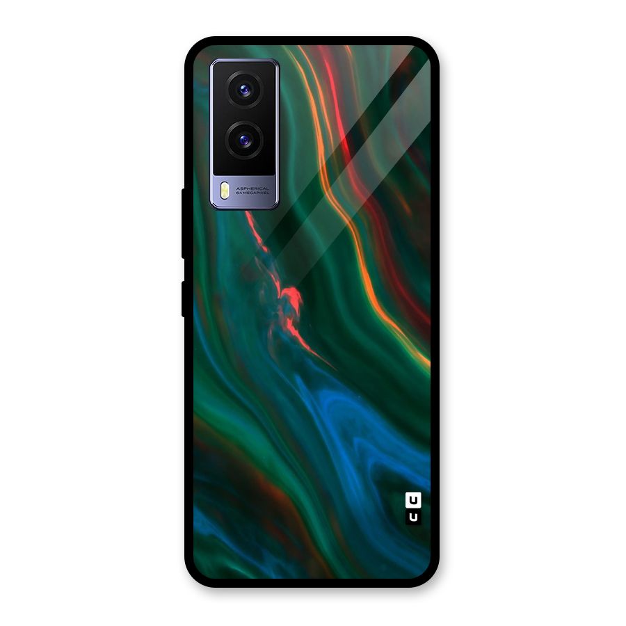 Inverse Marble Glass Back Case for Vivo V21e 5G