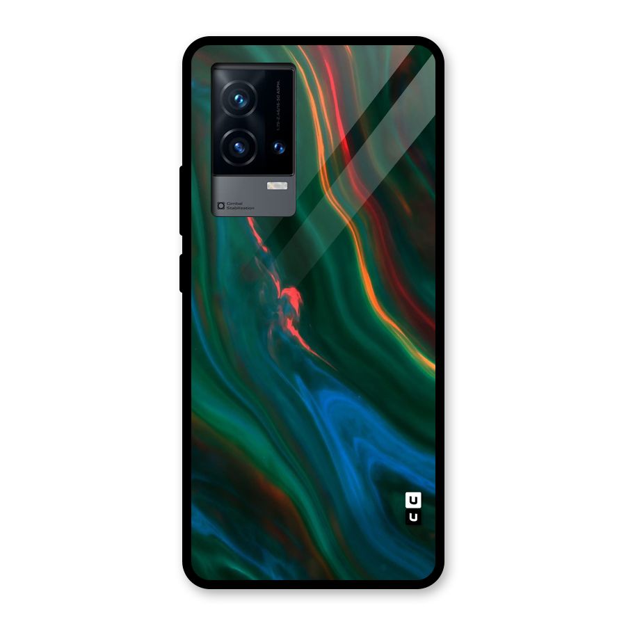 Inverse Marble Glass Back Case for iQOO 9 5G