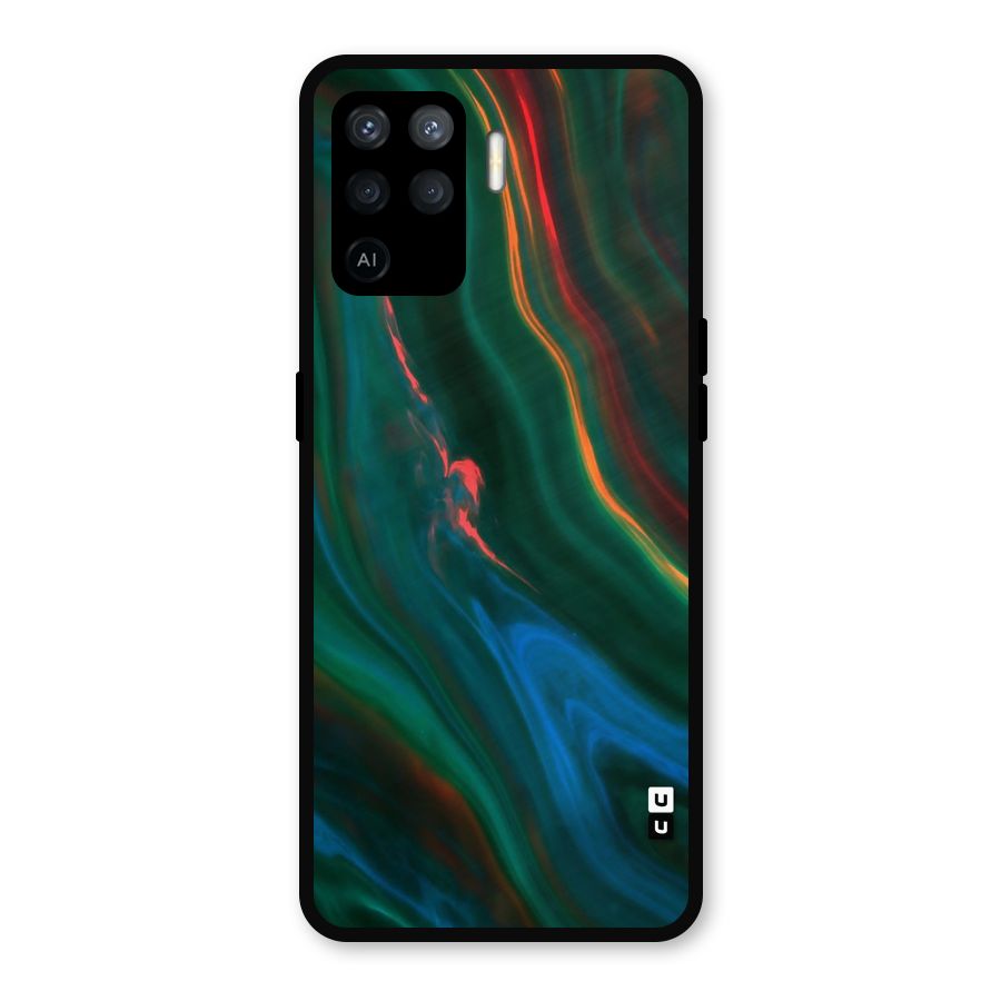 Inverse Marble Metal Back Case for Oppo F19 Pro