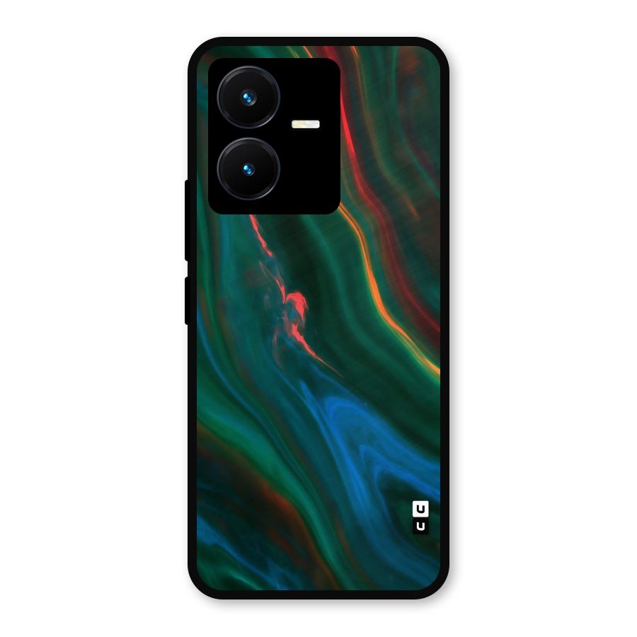Inverse Marble Metal Back Case for Vivo Y22