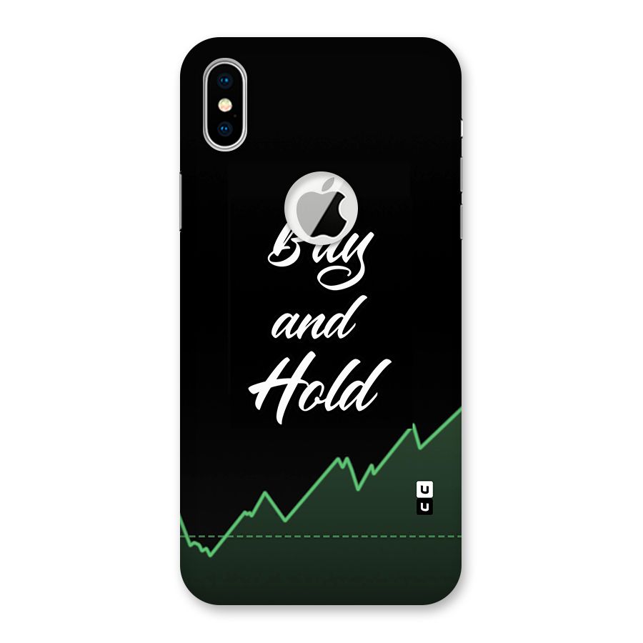 Investors Quote Buy and Hold Back Case for iPhone X Logo Cut
