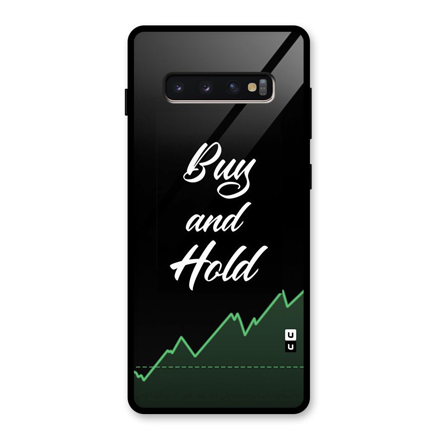 Investors Quote Buy and Hold Glass Back Case for Galaxy S10 Plus