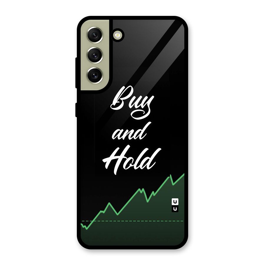 Investors Quote Buy and Hold Glass Back Case for Galaxy S21 FE 5G