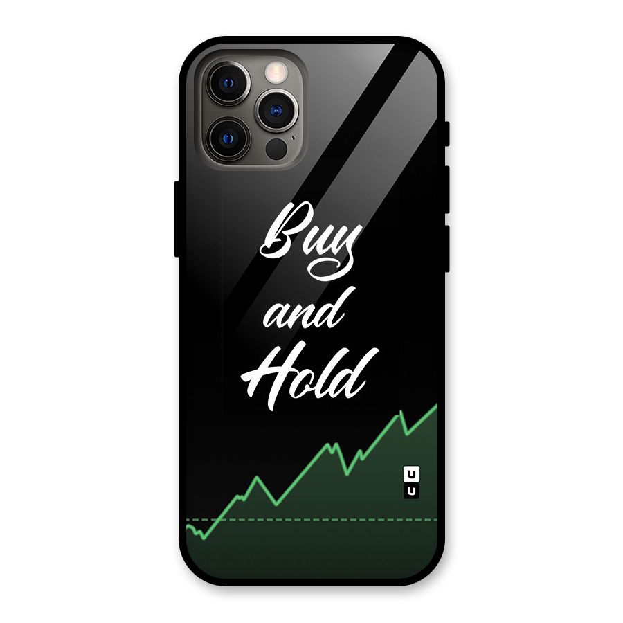 Investors Quote Buy and Hold Glass Back Case for iPhone 12 Pro