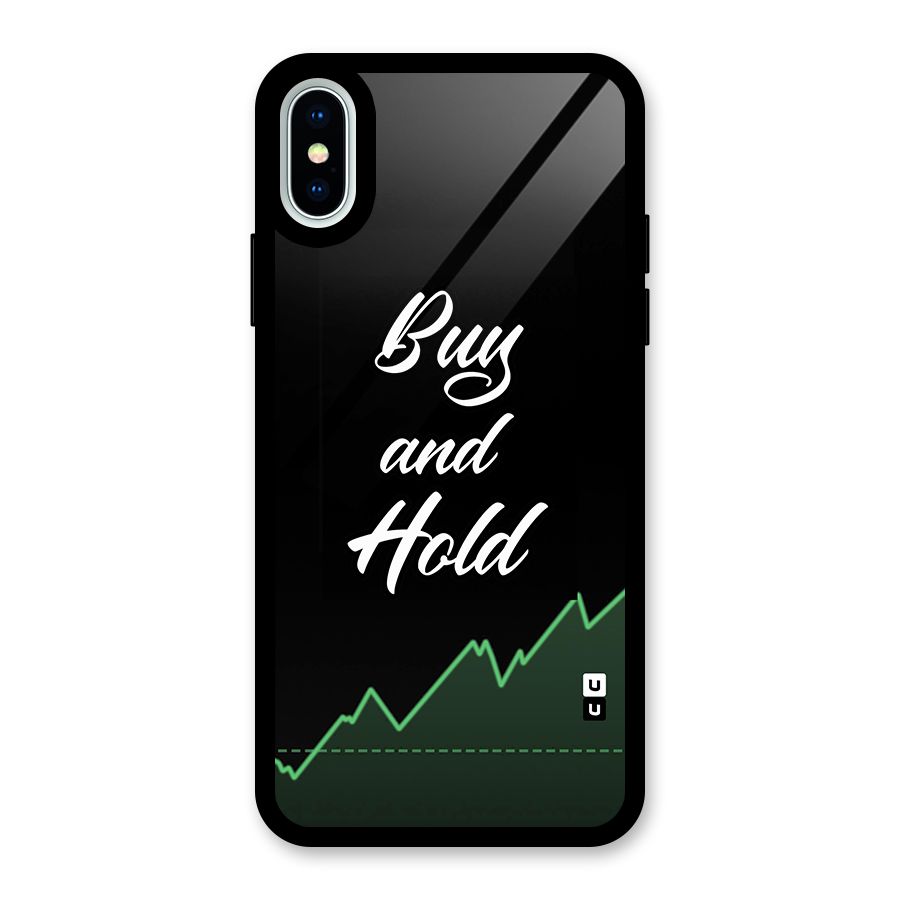 Investors Quote Buy and Hold Glass Back Case for iPhone XS