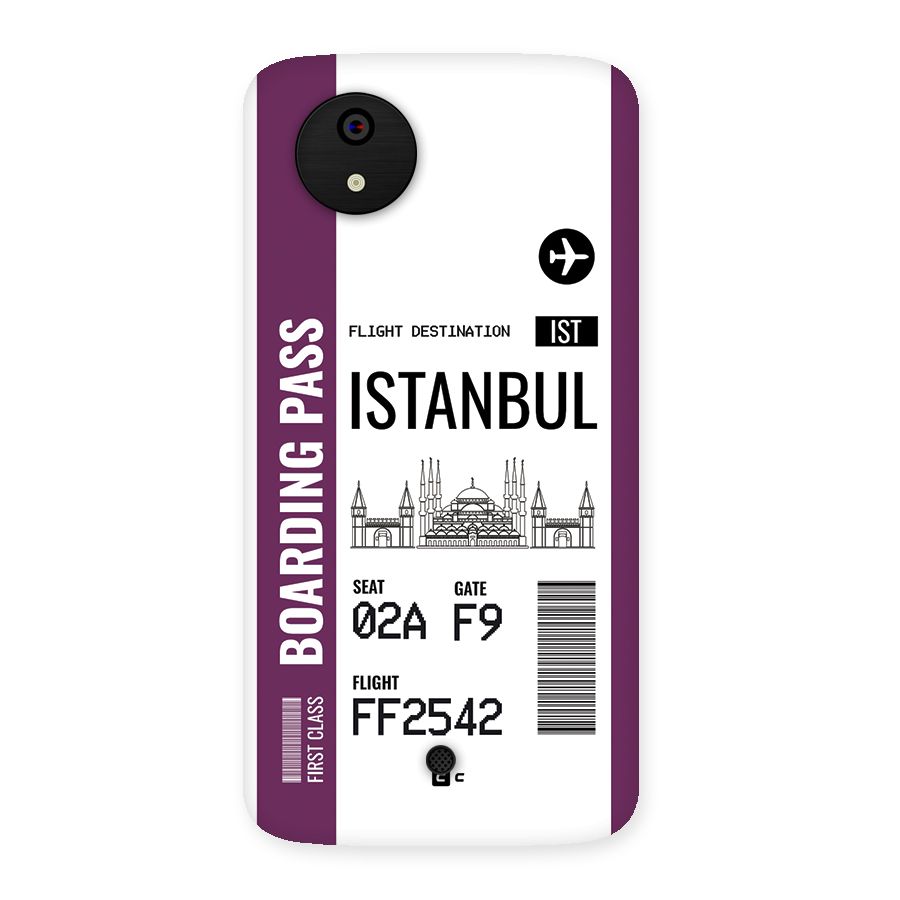 Istanbul Boarding Pass Back Case for Canvas A1  AQ4501