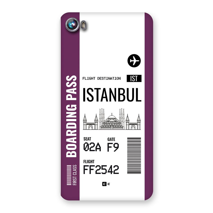 Istanbul Boarding Pass Back Case for Canvas Fire 4 (A107)