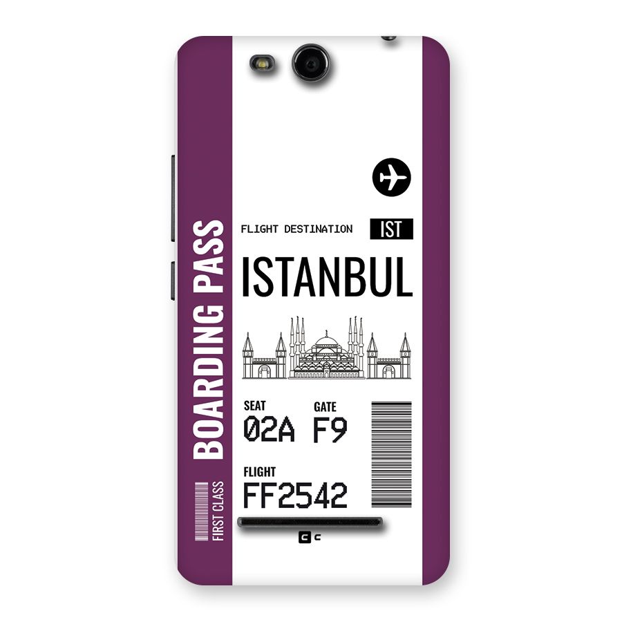 Istanbul Boarding Pass Back Case for Canvas Juice 3 Q392