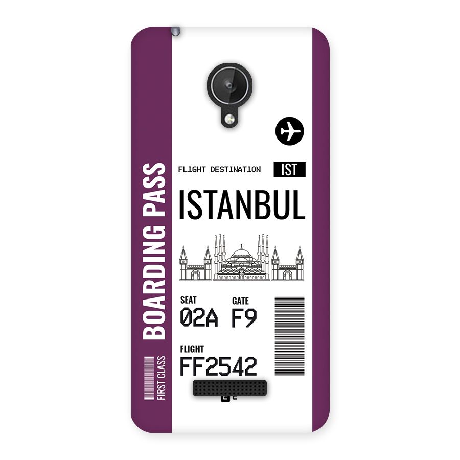 Istanbul Boarding Pass Back Case for Canvas Spark Q380