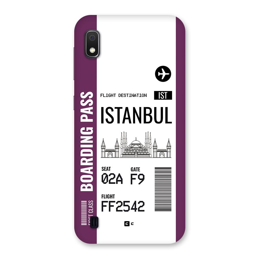 Istanbul Boarding Pass Back Case for Galaxy A10