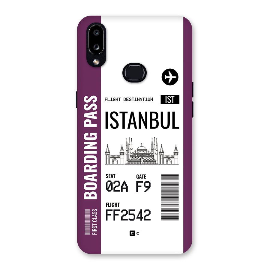 Istanbul Boarding Pass Back Case for Galaxy A10s
