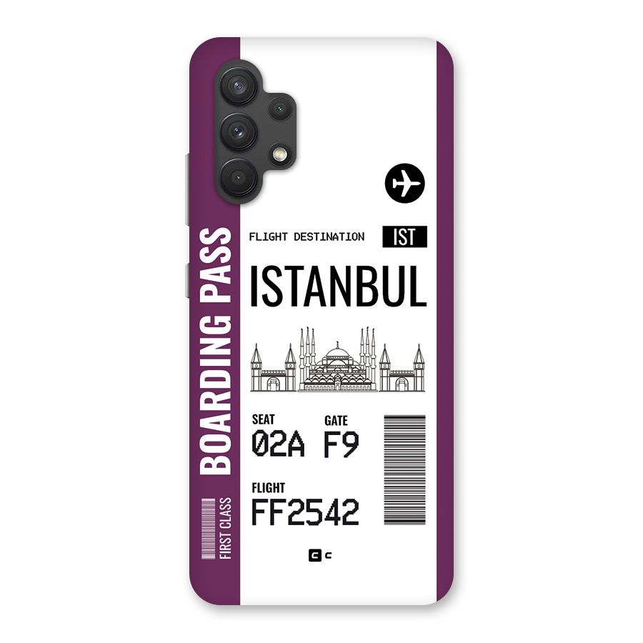 Istanbul Boarding Pass Back Case for Galaxy A32