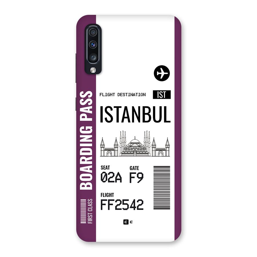 Istanbul Boarding Pass Back Case for Galaxy A70s