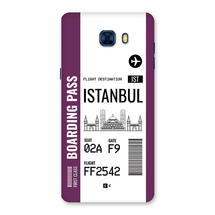 Istanbul Boarding Pass Back Case for Galaxy C7 Pro