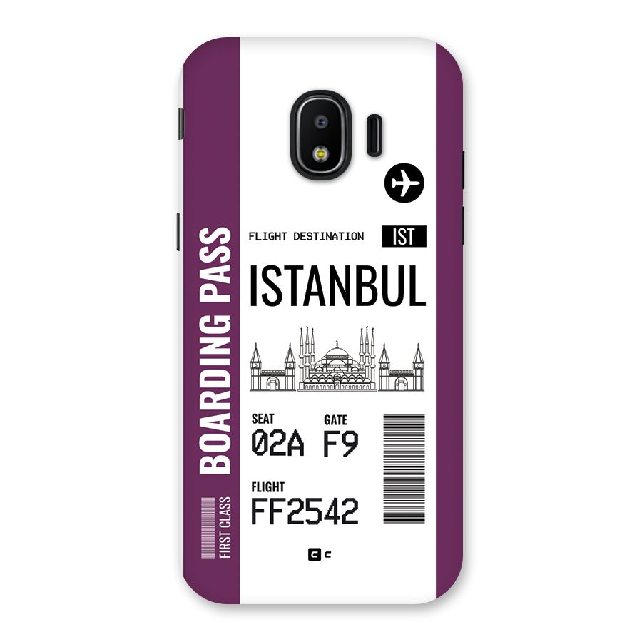 Istanbul Boarding Pass Back Case for Galaxy J2 Pro 2018